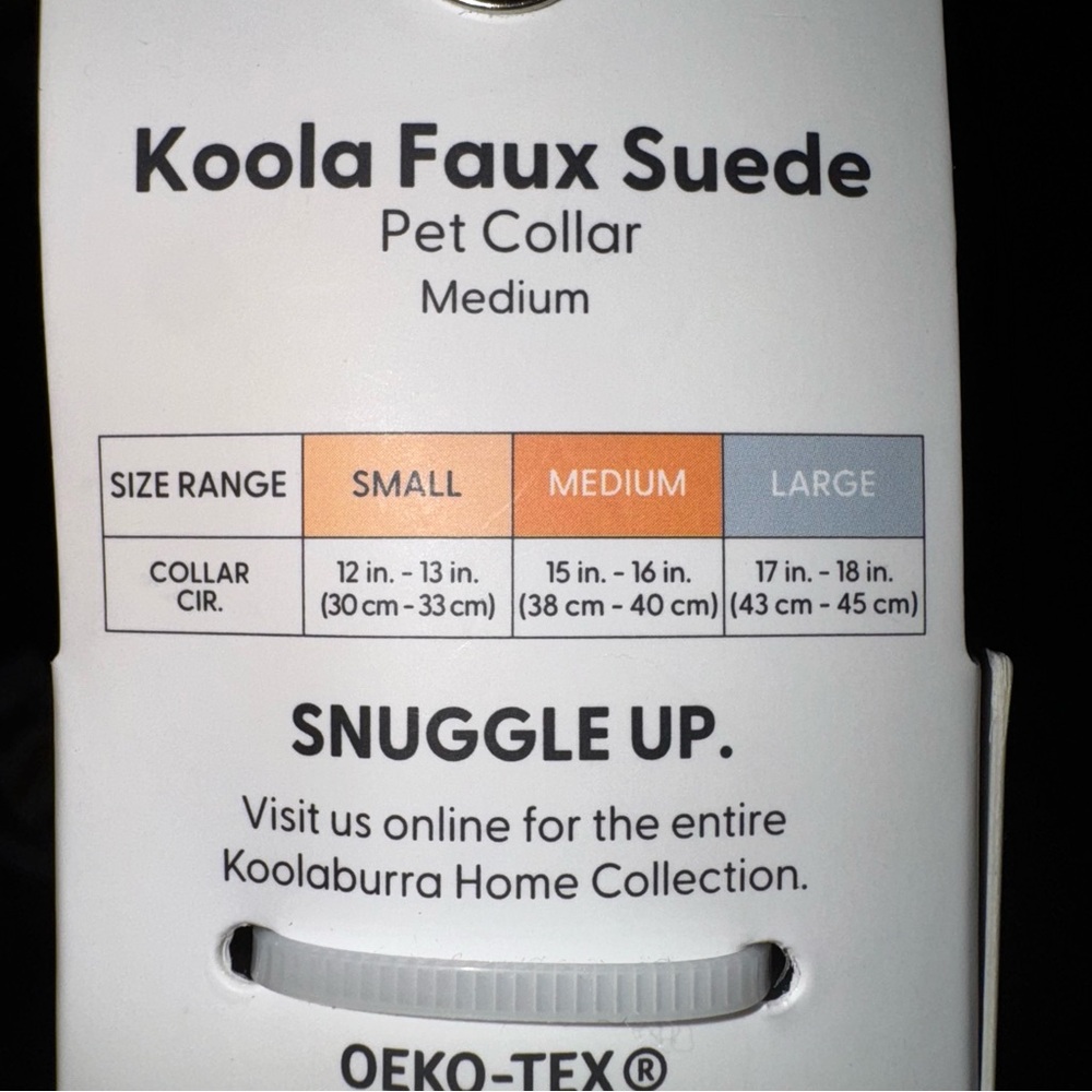 KOOLABURRA by UGG Koola Faux  Suede (Tan) Pet Collar Size Med. NWT - Picture 4 of 5